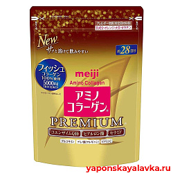 Амино коллаген порошковый Meiji золотой сменная упаковка