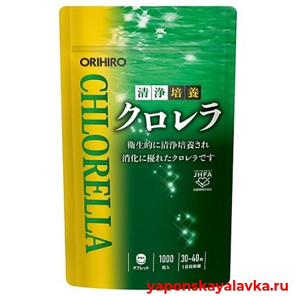 картинка Хлорелла 1000 таблеток ORIHIRO