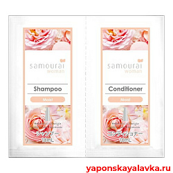 SAMOURAI WOMAN Moist увлажняющий шампунь 10 мл + кондиционер 10 мл