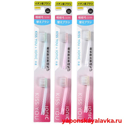 картинка Насадки на ионную зубную щетку, 2 шт. KISS YOU