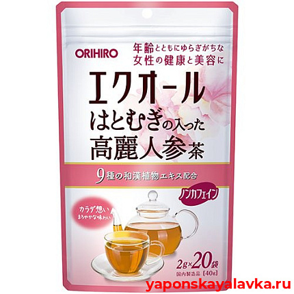 картинка Чай с экволом для женского здоровья 20 пакетиков Orihiro