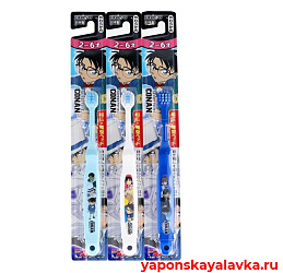 Детская зубная щетка для детей от 2 - 6 лет мягкая Ebisu CONAN