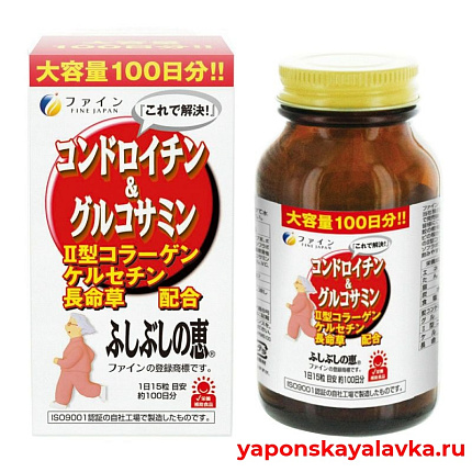 картинка Хондроитин и глюкозамин на 100 дней FINE JAPAN