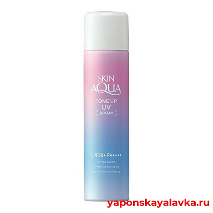 картинка Солнцезащитный спрей с цветокоррекцией кожи ROHTO SkinAqua Tone